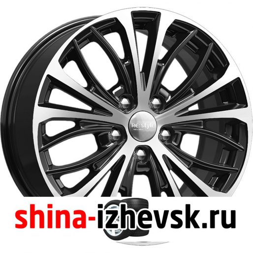 Колесный диск КиК Серия Реплика КС873 (ZV 17_Mazda 6) 7.5xR17 5×114.3 ET50 DIA67.1 черный глянцевый с полированными элементами лицевой поверхности в Ижевске
